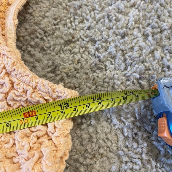 Free People Women’s Juliette Orange Smocked Romper Size XS - Picture 7 of 10